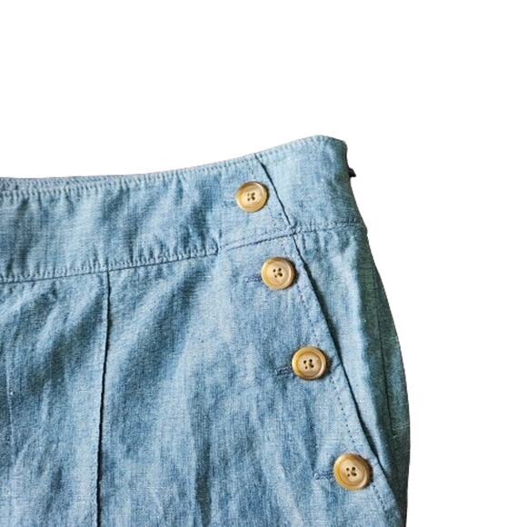LOFT Riviera 4 Inch Shorts in Chambray - Picture 2 of 8